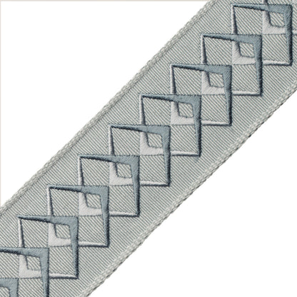 Heko Embroidered Border Trim by Samuel & Sons in Sea Glass