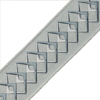 Heko Embroidered Border Trim by Samuel & Sons in Sea Glass