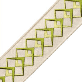 Heko Embroidered Border Trim by Samuel & Sons in Bamboo