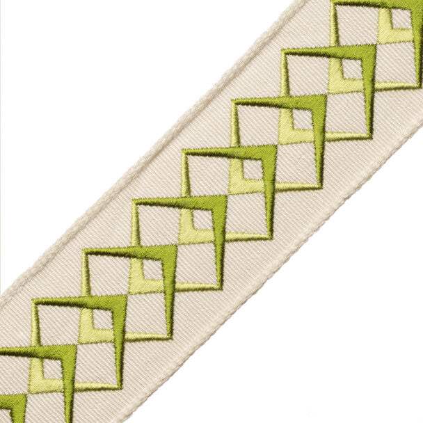 Heko Embroidered Border Trim by Samuel & Sons in Bamboo