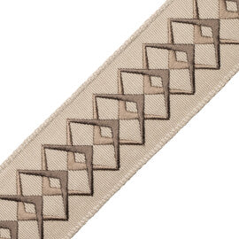 Heko Embroidered Border Trim by Samuel & Sons in Shitake