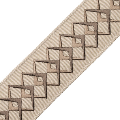 Heko Embroidered Border Trim by Samuel & Sons in Shitake