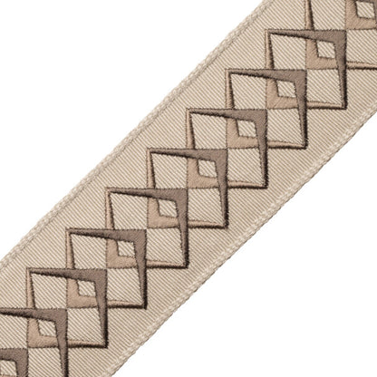 Heko Embroidered Border Trim by Samuel & Sons in Shitake