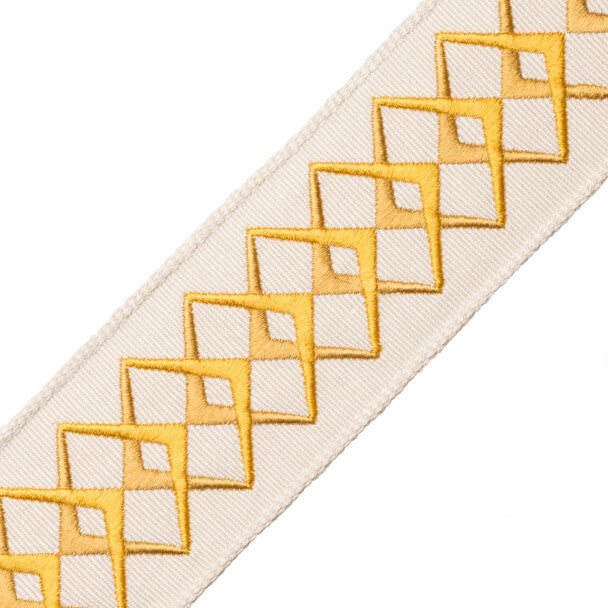 Heko Embroidered Border Trim by Samuel & Sons in Sun
