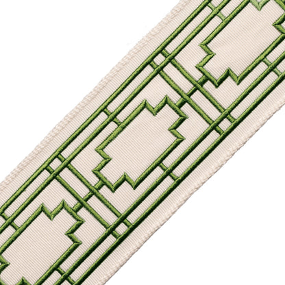 Nagoya Embroidered Border Trim by Samuel & Sons in Gingko