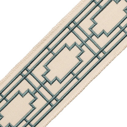 Nagoya Embroidered Border Trim by Samuel & Sons in Mineral