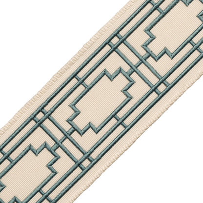 Nagoya Embroidered Border Trim by Samuel & Sons in Mineral