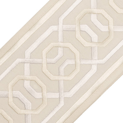 Odori Embroidered Border Trim by Samuel & Sons in Salt