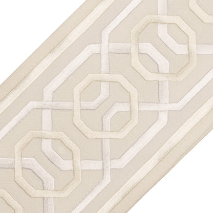 Odori Embroidered Border Trim by Samuel & Sons in Salt