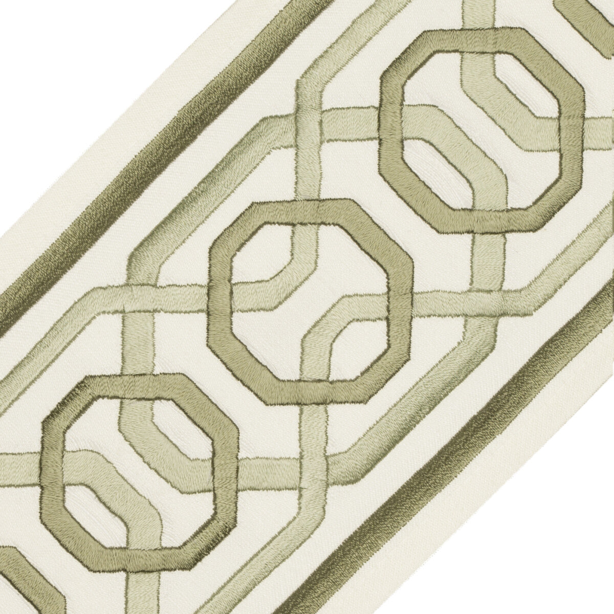 Odori Embroidered Border Trim by Samuel & Sons in Celadon