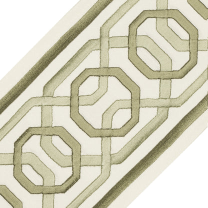 Odori Embroidered Border Trim by Samuel & Sons in Celadon
