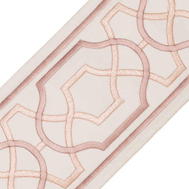 Maru Embroidered Border Trim by Samuel & Sons in Shell