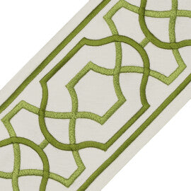 Maru Embroidered Border Trim by Samuel & Sons in Field