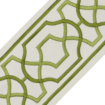 Maru Embroidered Border Trim by Samuel & Sons in Field