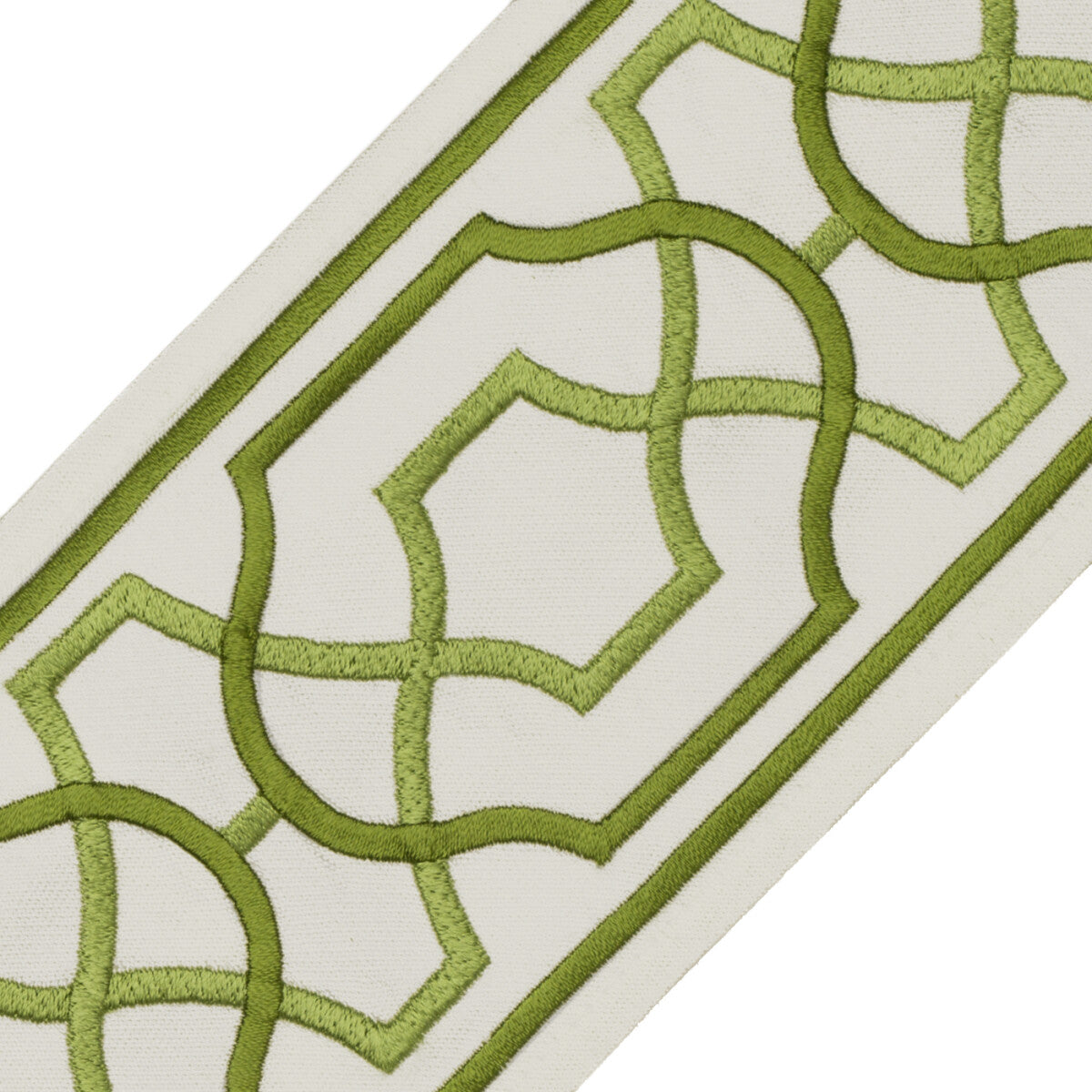 Maru Embroidered Border Trim by Samuel & Sons in Field