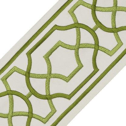 Maru Embroidered Border Trim by Samuel & Sons in Field