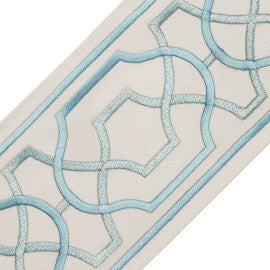 Maru Embroidered Border Trim by Samuel & Sons in Dewdrop