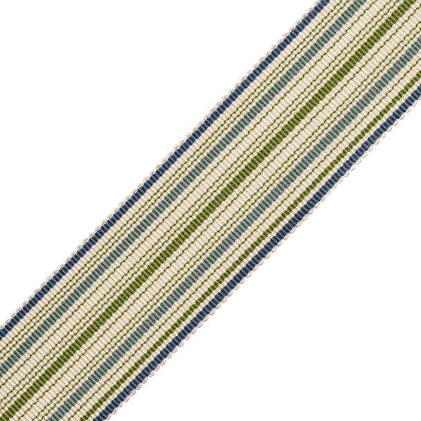 Preston Silk Striped Border Trim by Samuel & Sons in Pavillion