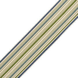 Preston Silk Striped Border Trim by Samuel & Sons in Pavillion