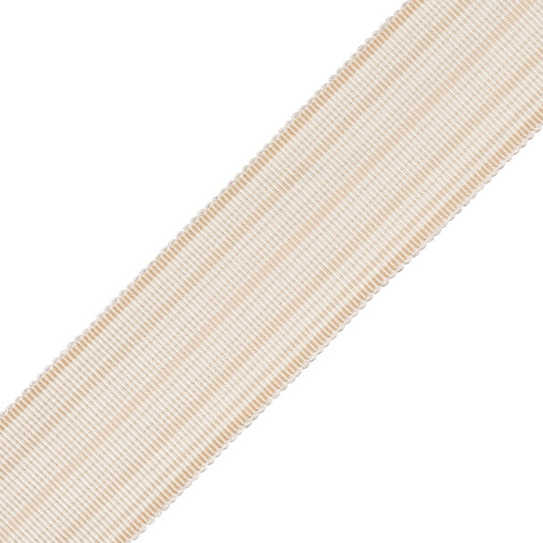 Preston Silk Striped Border Trim by Samuel & Sons in Oyster