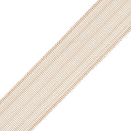 Preston Silk Striped Border Trim by Samuel & Sons in Oyster