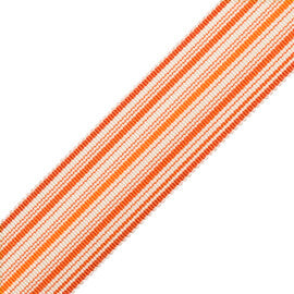 Preston Silk Striped Border Trim by Samuel & Sons in Clementine