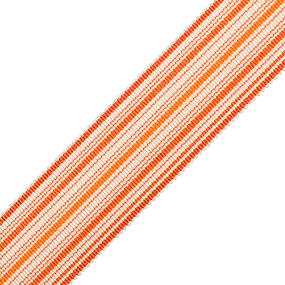 Preston Silk Striped Border Trim by Samuel & Sons in Clementine