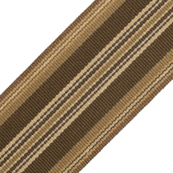 Thayer Striped Border Trim by Samuel & Sons in Olive