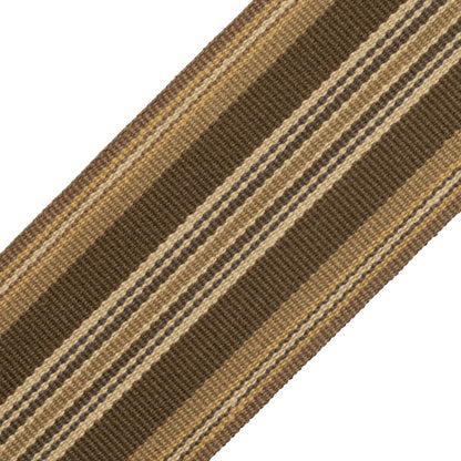 Thayer Striped Border Trim by Samuel & Sons in Olive