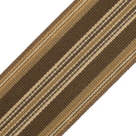 Thayer Striped Border Trim by Samuel & Sons in Olive