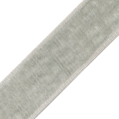 Sloane Velvet Border Trim by Samuel & Sons in Silver