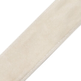 Sloane Velvet Border Trim by Samuel & Sons in Alabaster
