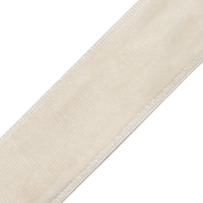 Sloane Velvet Border Trim by Samuel & Sons in Alabaster