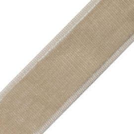 Sloane Velvet Border Trim by Samuel & Sons in Oyster