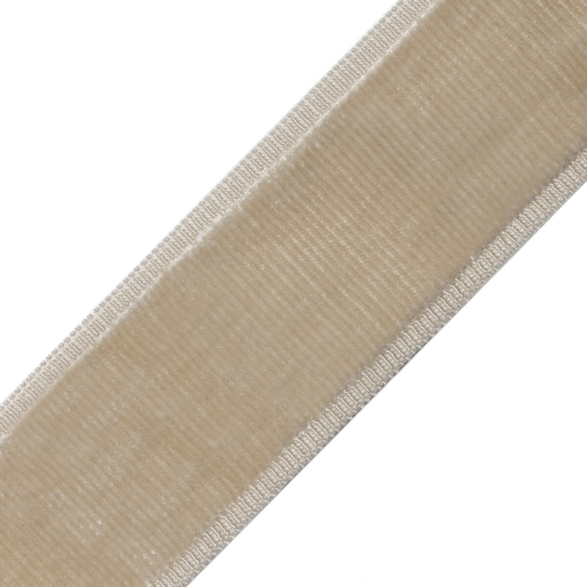 Sloane Velvet Border Trim by Samuel & Sons in Oyster