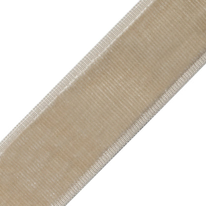 Sloane Velvet Border Trim by Samuel & Sons in Oyster