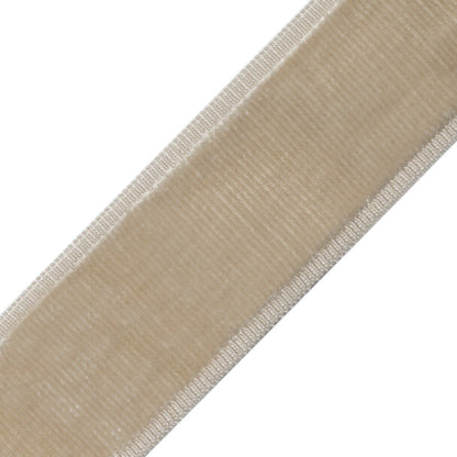 Sloane Velvet Border Trim by Samuel & Sons in Oyster