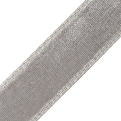 Sloane Velvet Border Trim by Samuel & Sons in Fog