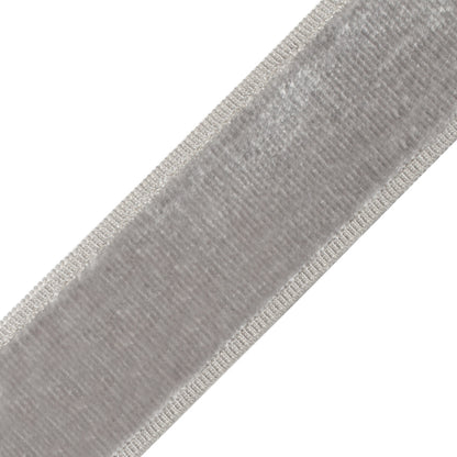 Sloane Velvet Border Trim by Samuel & Sons in Fog