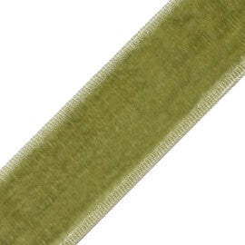 Sloane Velvet Border Trim by Samuel & Sons in Pear