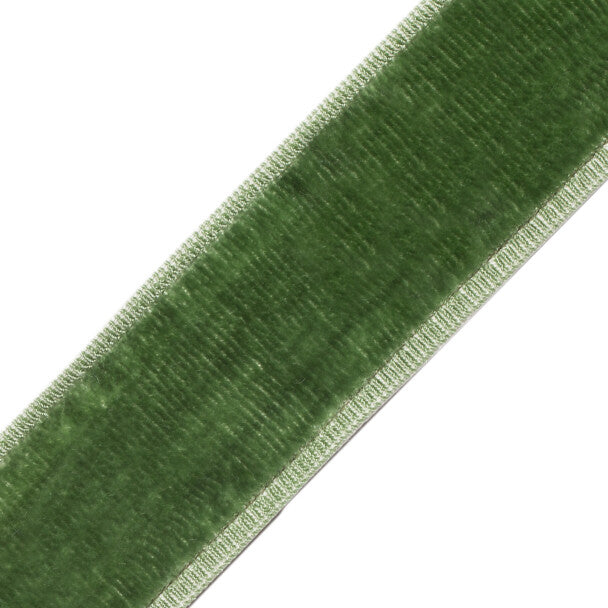 Sloane Velvet Border Trim by Samuel & Sons in Basil