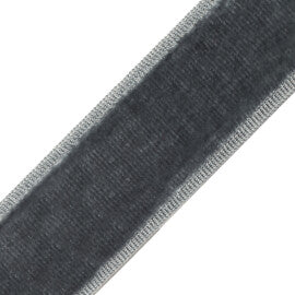 Sloane Velvet Border Trim by Samuel & Sons in Graphite