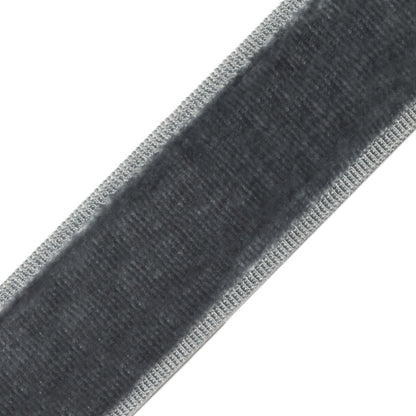 Sloane Velvet Border Trim by Samuel & Sons in Graphite