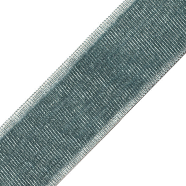 Sloane Velvet Border Trim by Samuel & Sons in Oasis
