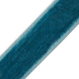 Sloane Velvet Border Trim by Samuel & Sons in Petrol