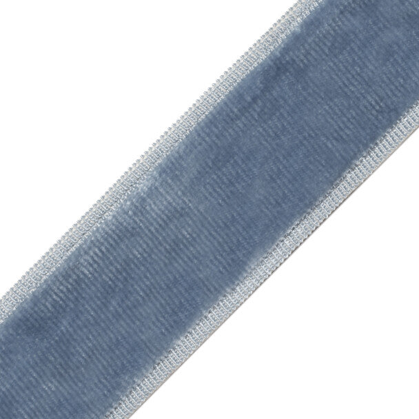 Sloane Velvet Border Trim by Samuel & Sons in Copen
