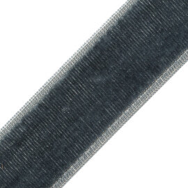 Sloane Velvet Border Trim by Samuel & Sons in Marengo