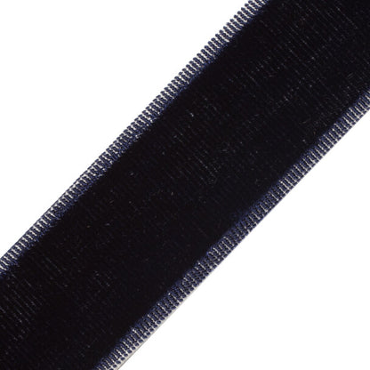 Sloane Velvet Border Trim by Samuel & Sons in Navy
