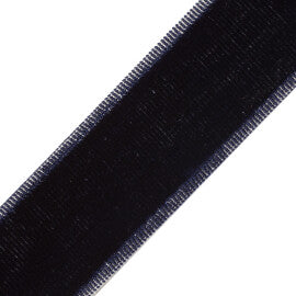Sloane Velvet Border Trim by Samuel & Sons in Navy