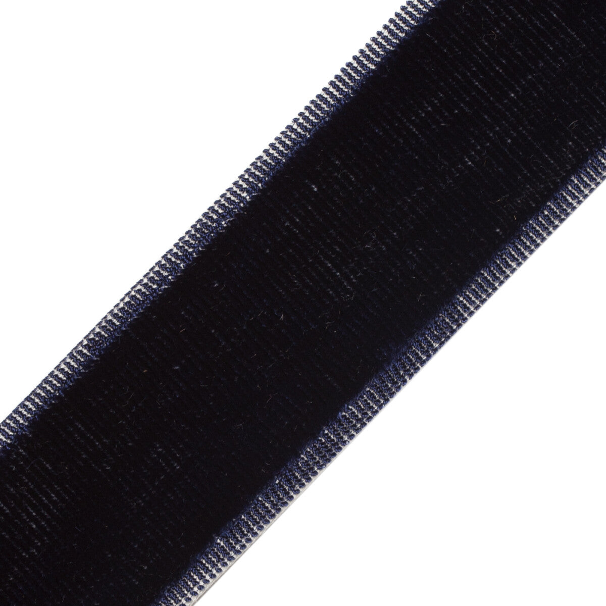 Sloane Velvet Border Trim by Samuel & Sons in Navy